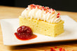 Ricotta EVOO Cake with Strawberries and Whipped Cream
